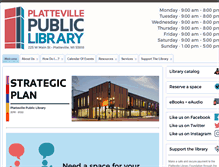 Tablet Screenshot of plattevillepubliclibrary.org